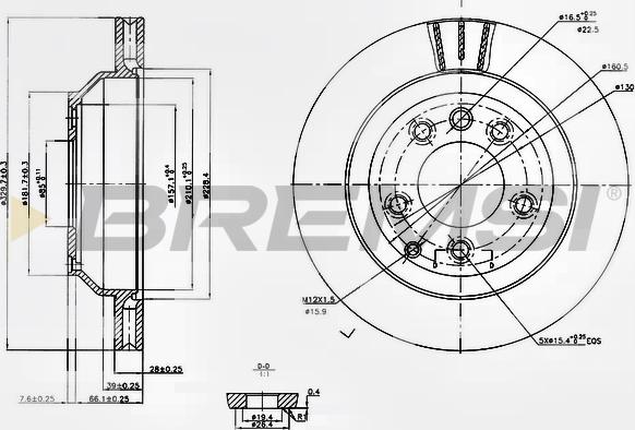 Bremsi CD7580V - Kočioni disk www.molydon.hr