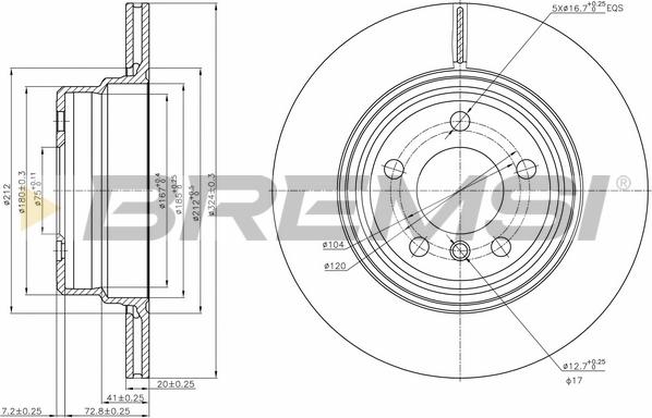 Bremsi CD7583V - Kočioni disk www.molydon.hr