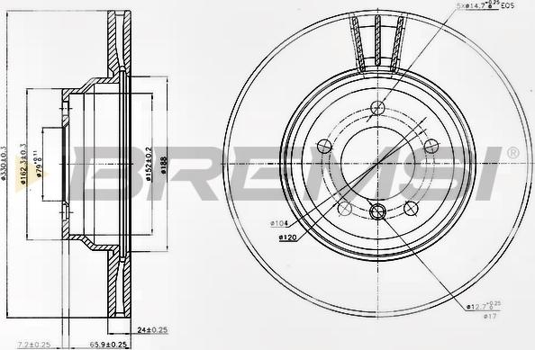 Bremsi CD7535V - Kočioni disk www.molydon.hr