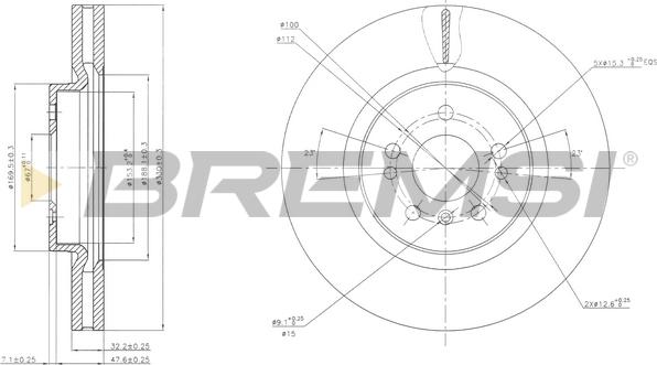 Bremsi CD7533V - Kočioni disk www.molydon.hr