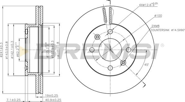 Bremsi CD7529V - Kočioni disk www.molydon.hr