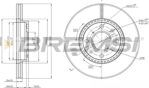 Bremsi CD7520V - Kočioni disk www.molydon.hr