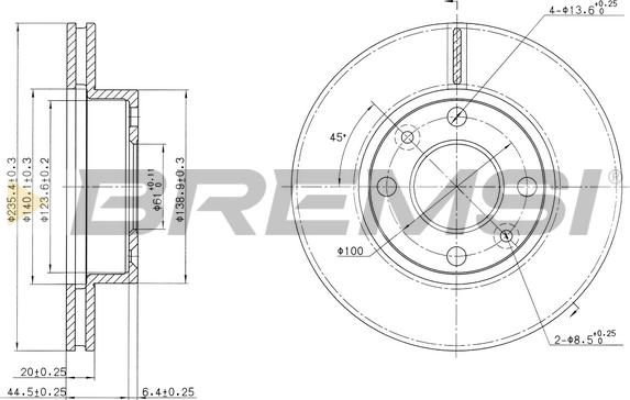 Bremsi CD7521V - Kočioni disk www.molydon.hr