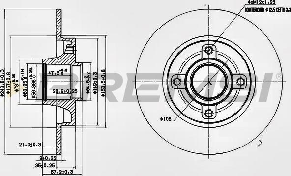 Bremsi CD7523S - Kočioni disk www.molydon.hr