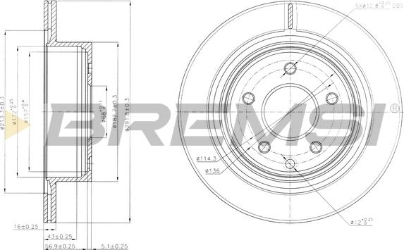 Bremsi CD7579V - Kočioni disk www.molydon.hr