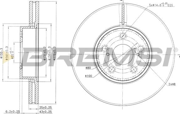 Bremsi CD7575V - Kočioni disk www.molydon.hr