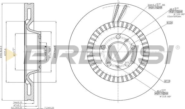 Bremsi CD7572V - Kočioni disk www.molydon.hr