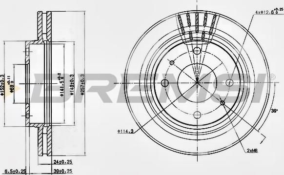 Bremsi CD7577V - Kočioni disk www.molydon.hr