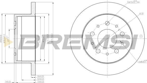 Bremsi CD7653S - Kočioni disk www.molydon.hr