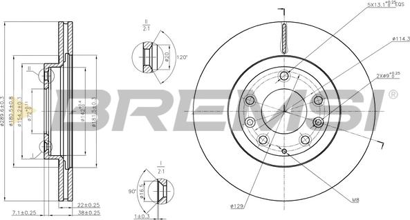 Bremsi CD7657V - Kočioni disk www.molydon.hr