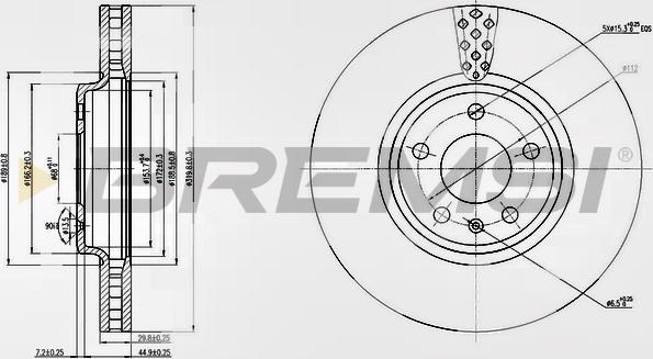 Bremsi CD7664V - Kočioni disk www.molydon.hr