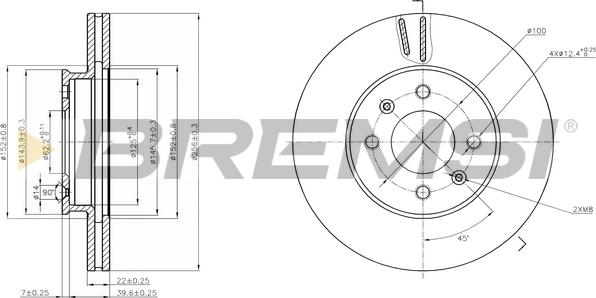 Bremsi CD7603V - Kočioni disk www.molydon.hr