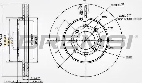 Bremsi CD7610V - Kočioni disk www.molydon.hr