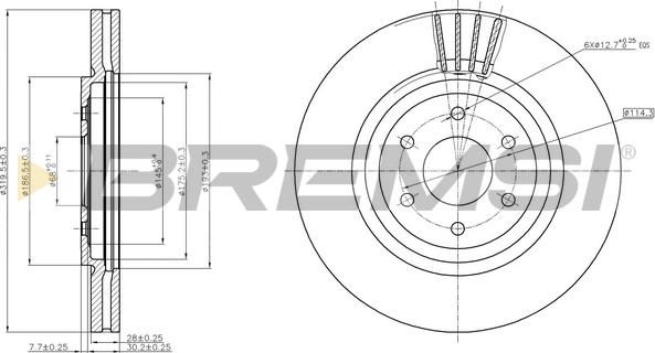 Bremsi CD7611V - Kočioni disk www.molydon.hr