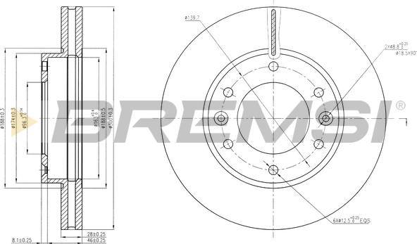 Bremsi CD7612V - Kočioni disk www.molydon.hr