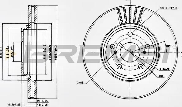 Bremsi CD7684V - Kočioni disk www.molydon.hr