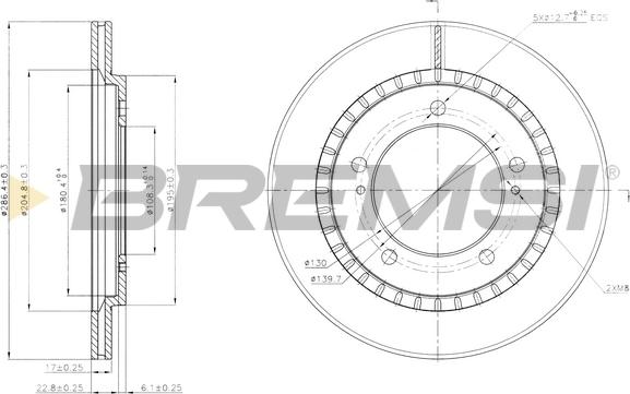 Bremsi CD7687V - Kočioni disk www.molydon.hr