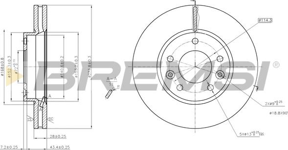 Bremsi CD7629V - Kočioni disk www.molydon.hr