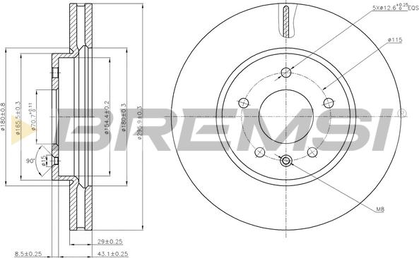 Bremsi CD7625V - Kočioni disk www.molydon.hr