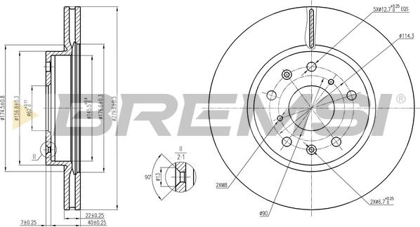 Bremsi CD7620V - Kočioni disk www.molydon.hr