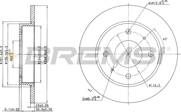 Bremsi CD7622S - Kočioni disk www.molydon.hr