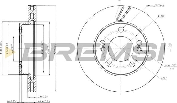 Bremsi CD7627V - Kočioni disk www.molydon.hr