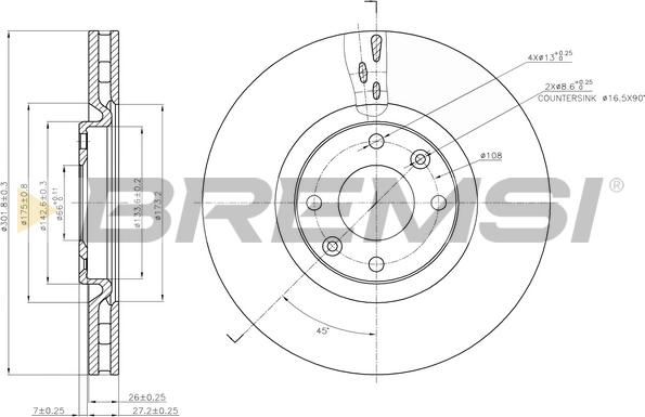 Bremsi CD7676V - Kočioni disk www.molydon.hr