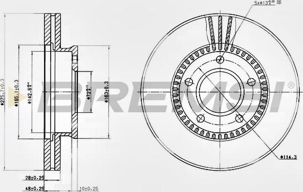 Bremsi CD7673V - Kočioni disk www.molydon.hr