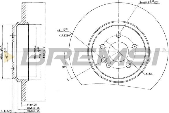 Bremsi CD7099S - Kočioni disk www.molydon.hr