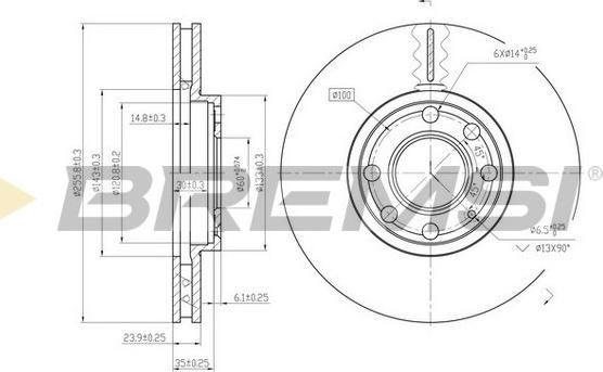 Bremsi CD7041V - Kočioni disk www.molydon.hr