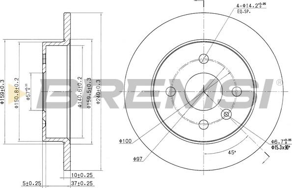 Bremsi CD7043S - Kočioni disk www.molydon.hr