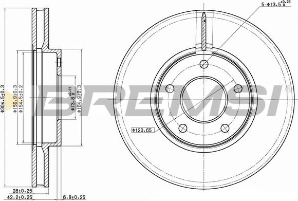 Bremsi CD7069V - Kočioni disk www.molydon.hr