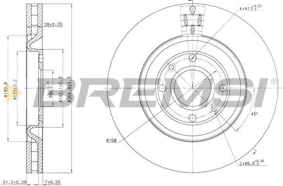 Bremsi CD7065V - Kočioni disk www.molydon.hr