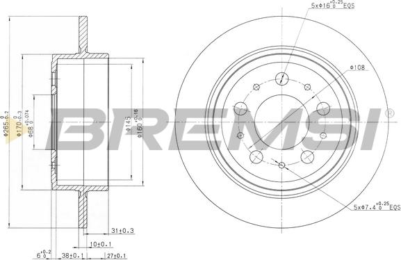 Bremsi CD7060S - Kočioni disk www.molydon.hr