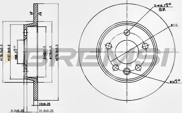 Bremsi CD7012S - Kočioni disk www.molydon.hr