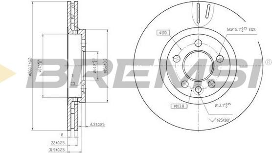 Bremsi CD7080V - Kočioni disk www.molydon.hr