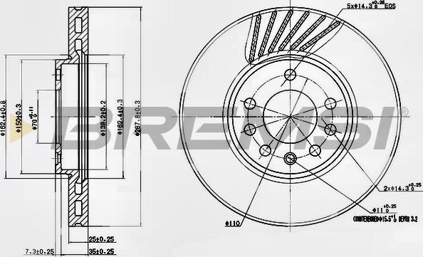 Bremsi CD7082V - Kočioni disk www.molydon.hr