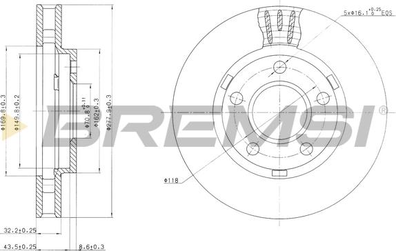 Bremsi CD7030V - Kočioni disk www.molydon.hr