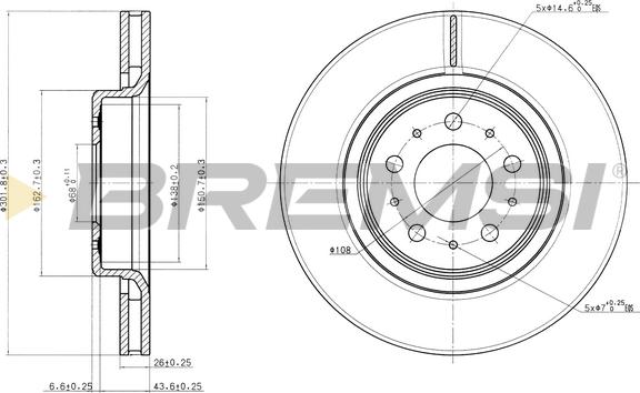 Bremsi CD7031V - Kočioni disk www.molydon.hr