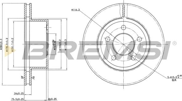 Bremsi CD7027V - Kočioni disk www.molydon.hr