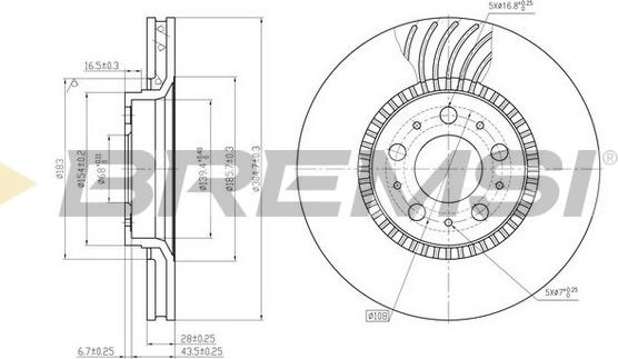 Bremsi CD7078V - Kočioni disk www.molydon.hr