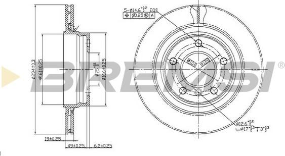 Bremsi CD7073V - Kočioni disk www.molydon.hr