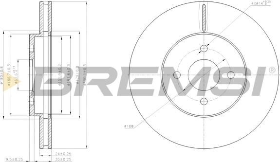 Bremsi CD7195V - Kočioni disk www.molydon.hr