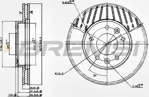 Bremsi CD7146V - Kočioni disk www.molydon.hr