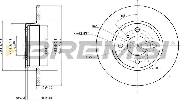 Bremsi CD7148S - Kočioni disk www.molydon.hr