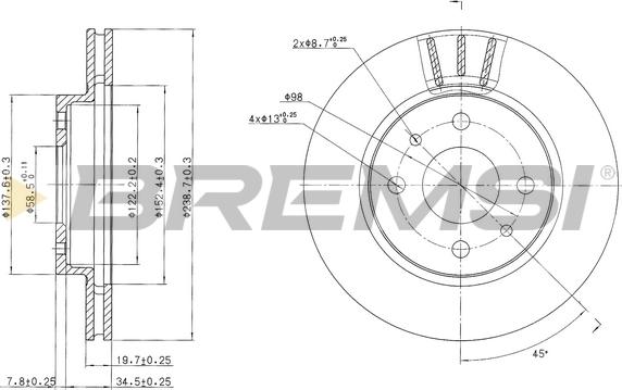 Bremsi CD7142V - Kočioni disk www.molydon.hr