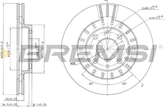 Bremsi CD7147V - Kočioni disk www.molydon.hr