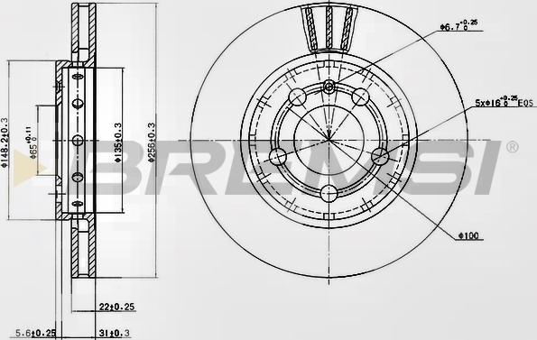 Bremsi CD7154V - Kočioni disk www.molydon.hr