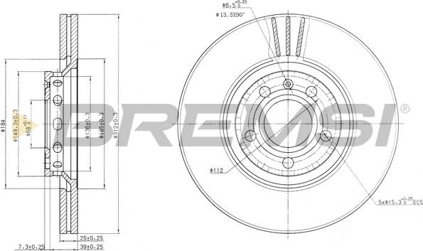 Bremsi CD7156V - Kočioni disk www.molydon.hr