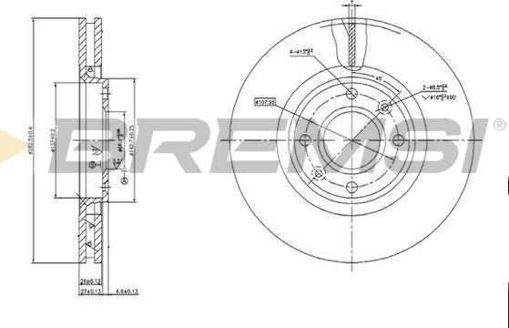 Bremsi CD7152V - Kočioni disk www.molydon.hr